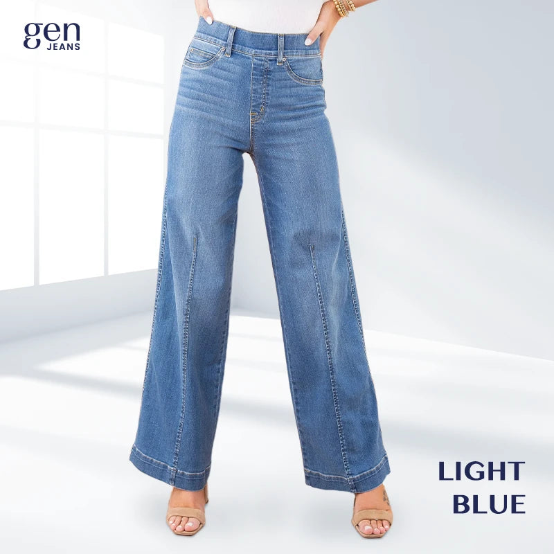 🔥Pre-Summer Sale🔥 2024 Seamed Front Wide Leg Jeans